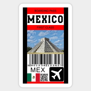 Mexico first class boarding pass Sticker